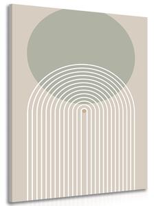 Картина на платно – Каки кръг с дъга Mid-Century