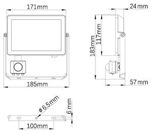 Philips - LED Екстериорен прожектор със сензор PROJECTLINE LED/30W/230V IP65 3000K