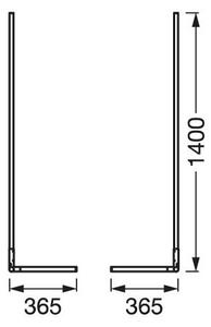 Ledvance - LED RGBW Димируем лампион SMART+ FLOOR LED/14W/230V Wi-Fi+д.у