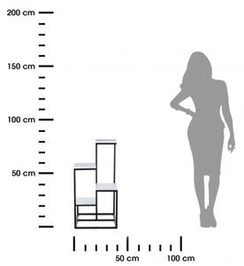 Стойка за цветя KASKADA 79x40 черен/бял