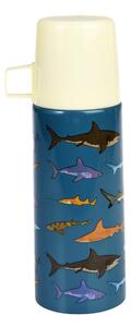 Син детски термос 350 ml Sharks – Rex London