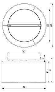 Полилей за повърхностен монтаж LOFT SHADE 3xE27/60W/230V черен