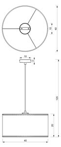 Пендел RATTAN 1xE27/60W/230V Ø 40 см ратанов