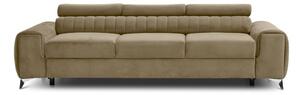 Светлокафяв кадифен разтегателен диван 261 cm Laurence – ELTAP