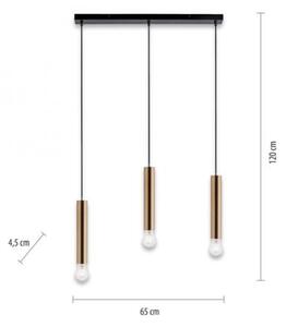 Leuchten Direkt 15618-60 - Пендел BRUNA 3xE27/60W/230V месинг