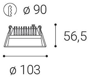 LED2-LED Димируема лампа за вграждане в баня ZETA LED/10W/230V 3000K IP44