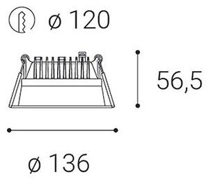 LED2-LED Димируема лампа за вграждане в баня ZETA LED/15W/230V 4000K IP44