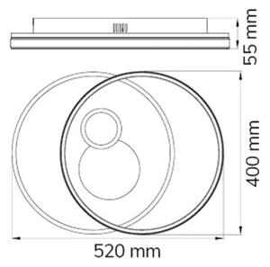 Wofi 11621 - LED Димируем плафон AKON LED/38W/230V 2700-5500K+д.у