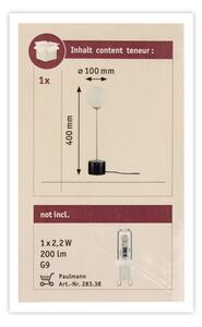 Paulmann 79662 - 1xG9/10W Настолна лампа NEORDIC MOA 230V