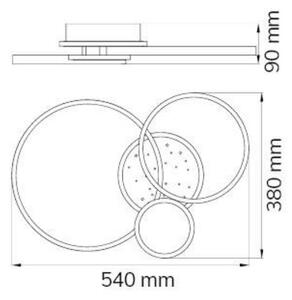 Wofi 11657 - LED Димируем полилей за повърхностен монтаж KIAH LED/32,5W/230V 3000K