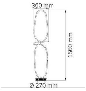 Wofi 11555 - LED Димируем лампион MADISON LED/51,5W/230V 2700-5500K + д.у