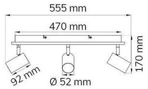 Wofi 11591 - LED Спот BALI 3xGU10/5W/230V + 2xLED/6W/230V 3000K