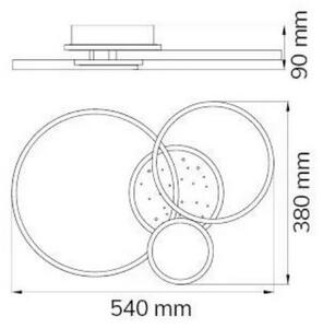 Wofi 11656 - LED Димируем полилей за повърхностен монтаж KIAH LED/32,5W/230V