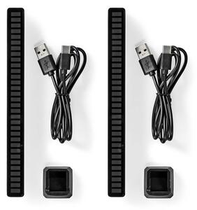 Nedis GALDP110BK - К-кт 2бр. LED RGB акумулаторни настолни лампи LED/250 mAh