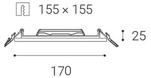 LED2 - LED Луничка за баня SLIM LED/15W/230V IP43 CRI 90