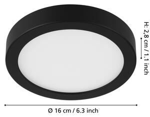 Eglo 900581 - LED димируемо таванно осветително тяло FUEVA LED/11W/230V черно