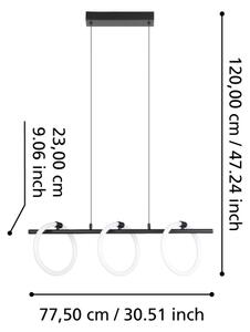 Eglo 900562 - LED Пендел CARANACOA 3xLED/9W/230V