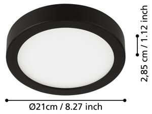 Eglo 900644 - LED Плафон за баня FUEVA LED/17W/230V IP44 черен