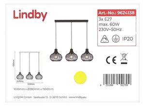 Lindby - Пендел FRANCES 3xE27/60W/230V