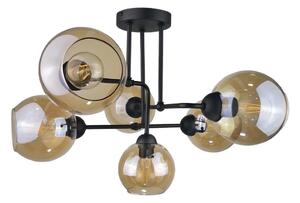 Полилей за повърхностен монтаж MONDE BLACK 6xE27/60W/230V