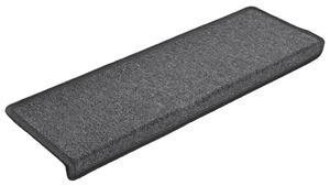 VidaXL Постелки за стъпала, 15 бр, 65x21x4 см, тъмносиви