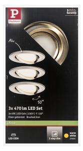 Paulmann 93483 - К-кт 3бр.LED/6,5W IP23 димируеми лунички за баня NOVA 230V