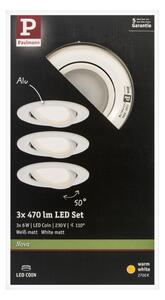 Paulmann 93449 - К-кт 3бр.LED/6,5W IP23 лунички за баня NOVA 230V