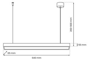 Пендел LUNGO T8 1xG13/9W/230V черен