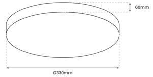 LED Плафон за баня MAYA LED/15W/230V Ø 33 см IP44 златист