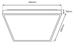 LED Димируем плафон QUADRO LED/38W/230V 3000-6000K бял + д.у