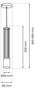 Пендел ESTILO 1xGU10/40W/230V черен