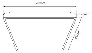 LED Димируем плафон QUADRO LED/66W/230V 3000-6000K бял/черен + д.у