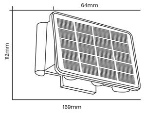 LED Соларен аплик ALF LED/4W/3,2V 3000K IP54 черен