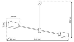 Пендел ASTRA 2xE27/60W/230V черен