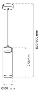 Пендел CLARISSA 1xGX53/12W/230V черен