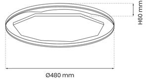 LED Димируем плафон OPTIMA LED/52W/230V 3000-6000K + д.у