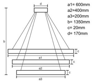 LED Димируем пендел LED/90W/230V 3000-6500K + д.у