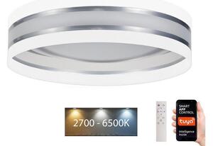 LED Димируем плафон SMART CORAL LED/24W/230V Wi-Fi Tuya бял + д.у