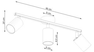 Sollux SL.1128 - Спот LEMMI 3xGU10/40W/230V черен