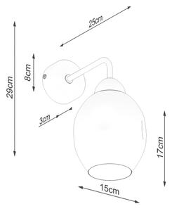 Sollux SL.1143 - Аплик FILLAN 1xE27/60W/230V черен