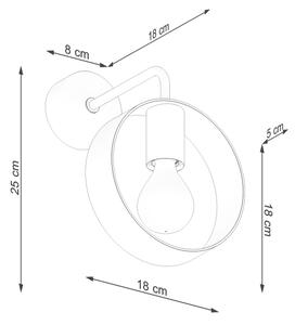 Sollux SL.1134 - Аплик TITRAN 1xE27/60W/230V бял