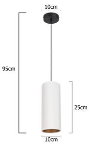 Пендел AVALO 1xE27/60W/230V бял/меден