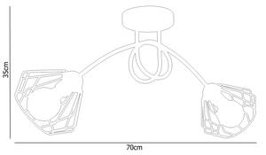 Полилей за повърхностен монтаж CEED 2xE27/60W/230V