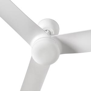 FARO BARCELONA LED тавански вентилатор Punt M, бял, DC, безшумен, Ø 130 см, CCT, Затъмняване, Бял, Дневна/трапезария, Метал, Модерен
