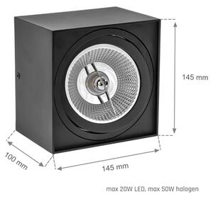 Спот CHLOE AR111 1xGU10/50W/230V ъглов черен