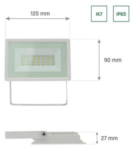 LED Екстериорен прожектор NOCTIS LUX 3 LED/20W/230V 4000K IP65 бял