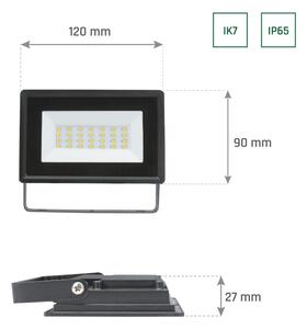 LED Екстееиорен прожектор NOCTIS LUX 3 LED/20W/230V 4000K IP65 черен