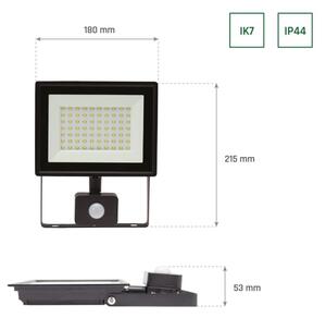 LED Екстериорен прожектор със сензор NOCTIS LUX 3 LED/50W/230V 4000K IP44 черен