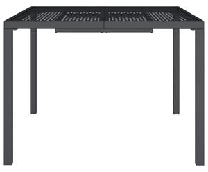 VidaXL Градинска маса антрацит 100x100x72 cм стомана