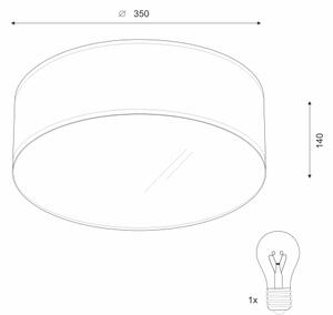 Плафон SIRJA 1xE27/60W/230V Ø 35 см кремав